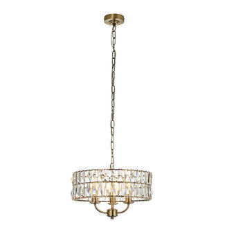 Clifton 3lt Pendant - Ant Brass