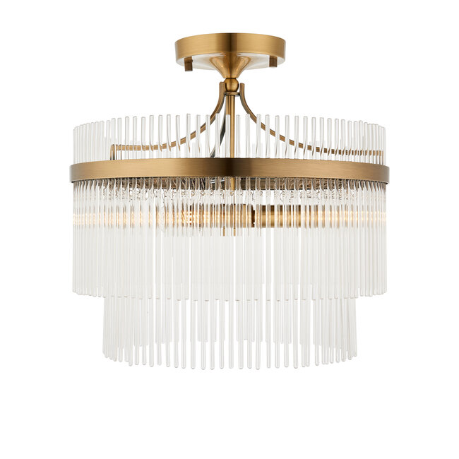 Marietta 3lt Semi Flush Brass