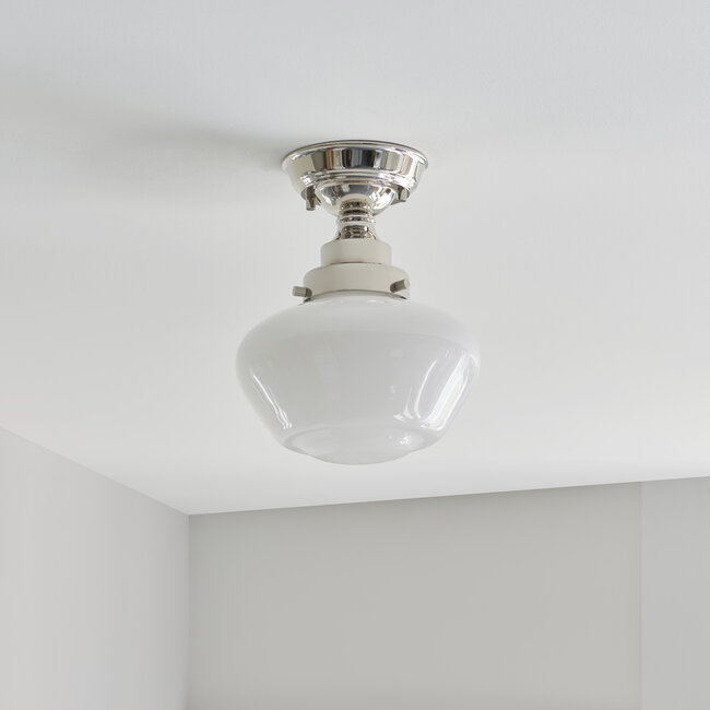 Camberley semi flush - Nickel/opal - Factory Second