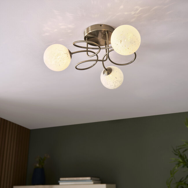Delos 3lt semi flush - Ant brass