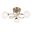 Delos 3lt semi flush - Ant brass