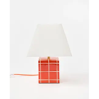 Roulie Ceramic Table Lamp and Shade Red