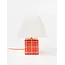 Roulie Ceramic Table Lamp and Shade Red