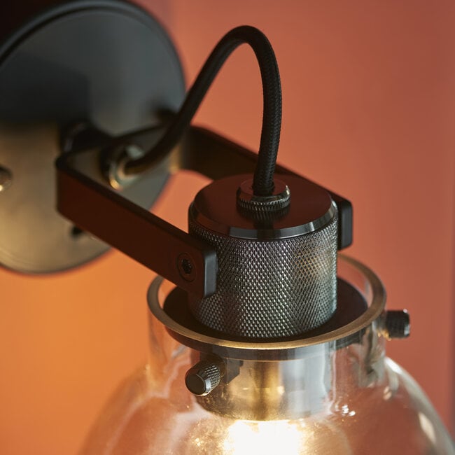 Urban Wall Light -  - Smokey Grey Glass