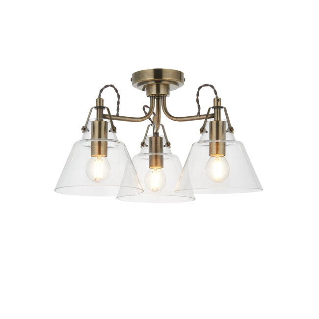 Rushcombe 3 Light Semi flush