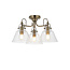 Rushcombe 3 Light Semi flush