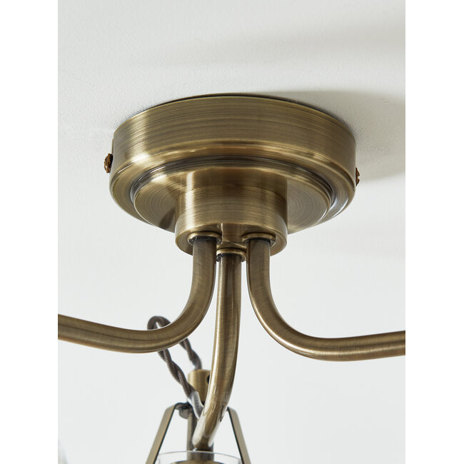 Rushcombe 3 Light Semi flush