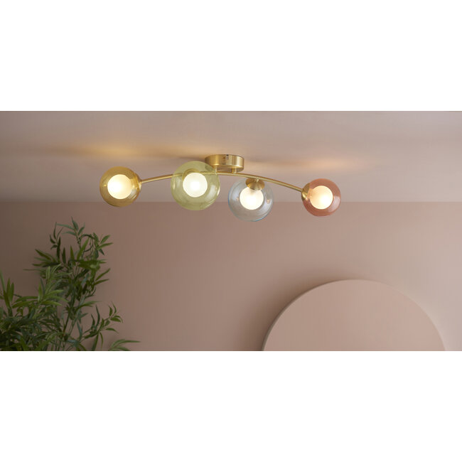 Angelina Semi Flush Light Multi Coloured
