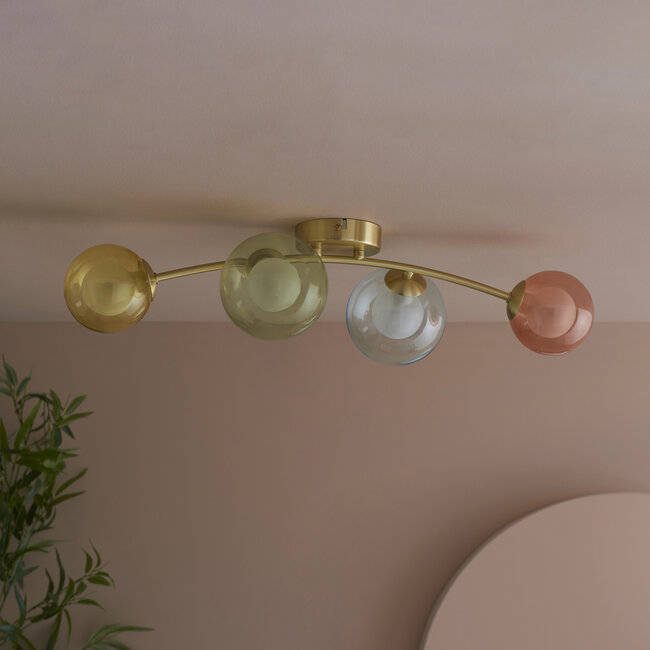 Angelina Semi Flush Light Multi Coloured