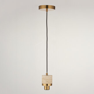 Travi Cable Set - Off White Hole Marble/Vintage Brass