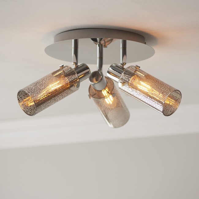 Croft 3 Light Spotlight Round Chrome