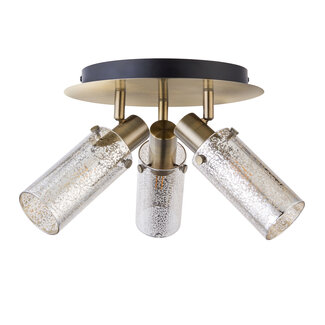 Lamen 3 Light Spotlight Round Antique Brass