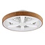 Brilliant Gaiano ceiling light 48cm with fan black/wood CCT RGB