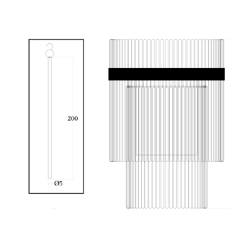 Marietta - Glass Rods S-108314 - Pack Of 2