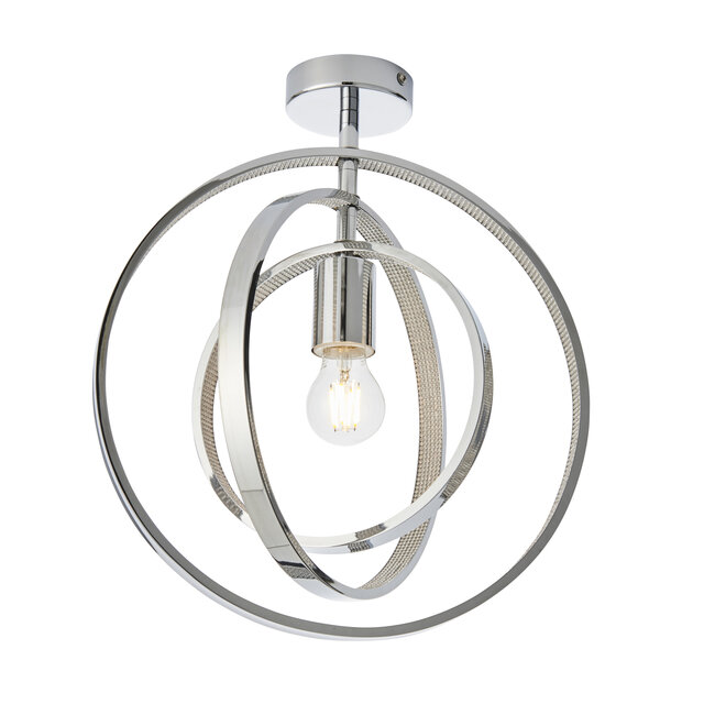 Merola 3lt semi flush IP44 10W  - chrome plate