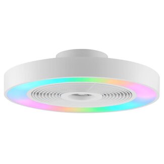 Brilliant Catania ceiling light 48.6cm with fan white, CCT