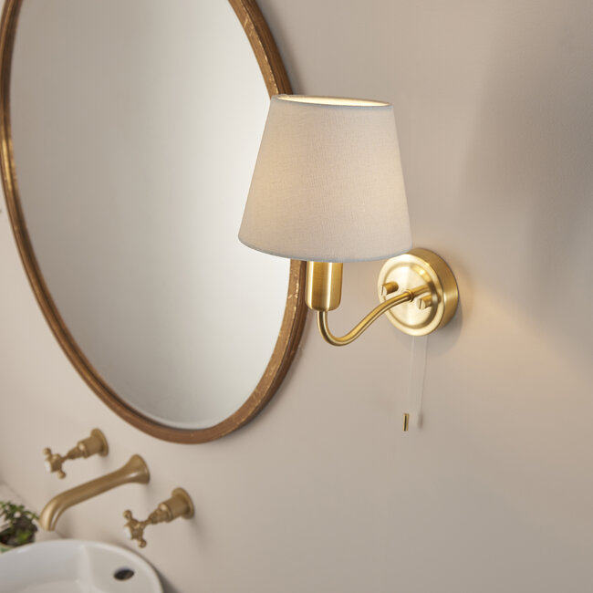 Conway 1lt Wall IP44 - Br gold - Factory Second
