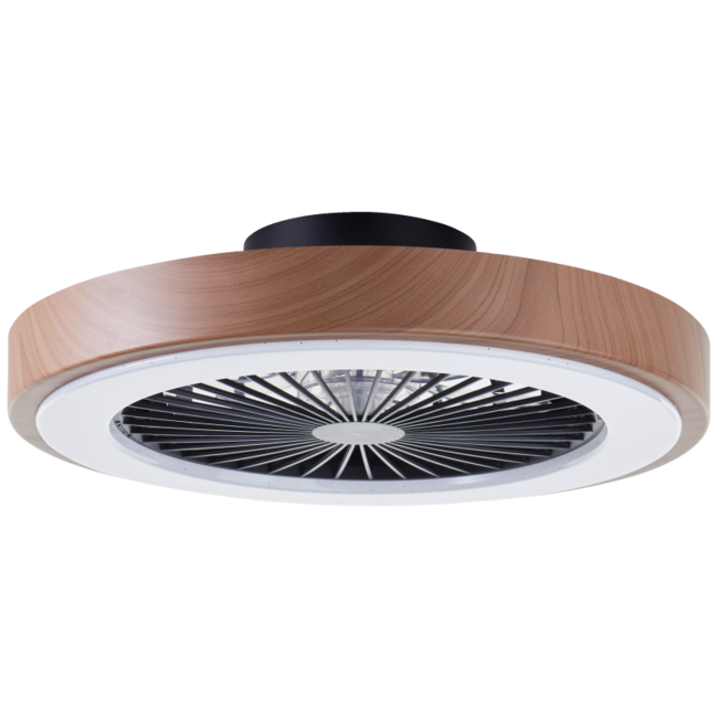 Brilliant Slimline LED 49cm Fan Light RGBW Natural Wood Effect