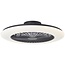 Brilliant Salerno LED ceiling light 58 cm with fan, black, RGB, CCT