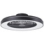 Brilliant Mazzaro LED ceiling light with fan, 57.6 cm, black, CCT, RGB