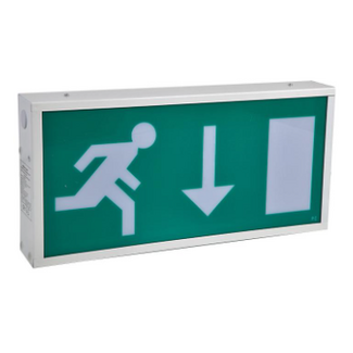 Poole Lighting Emergency Exit Down Box IP20  Maintained 3h Battery Fluorescent