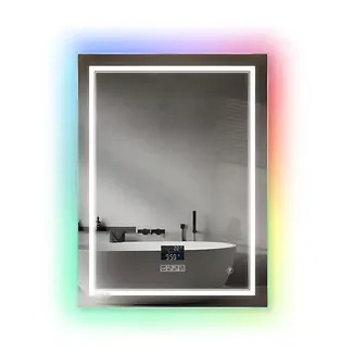 Ener-J LED Mirror CCT & Dimming in front & RGB in borders with Bluetooth Speaker, Rectangular shape- Width 50cm;Height 70cm