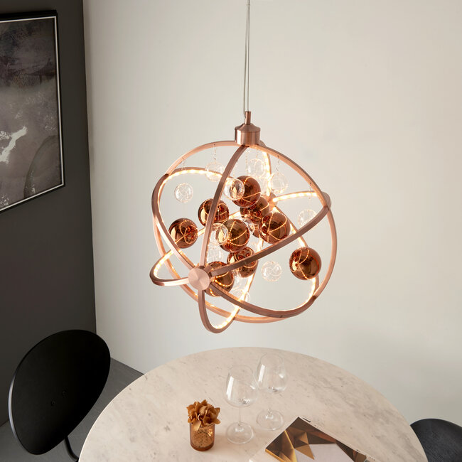 Muni 480MM Pendant 10W Warm White - Copper Plate