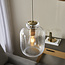 Lyra Pendant - Clear/Ant Brass