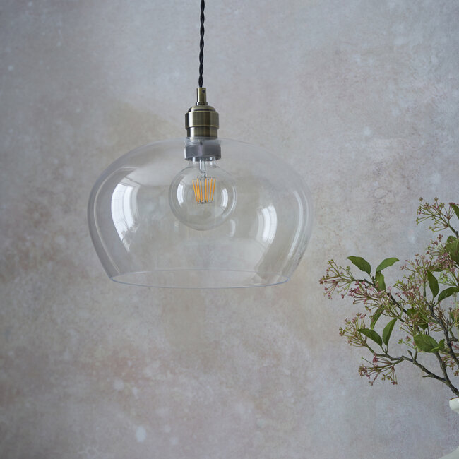 Stourton 1lt Pendant Antique Brass MED