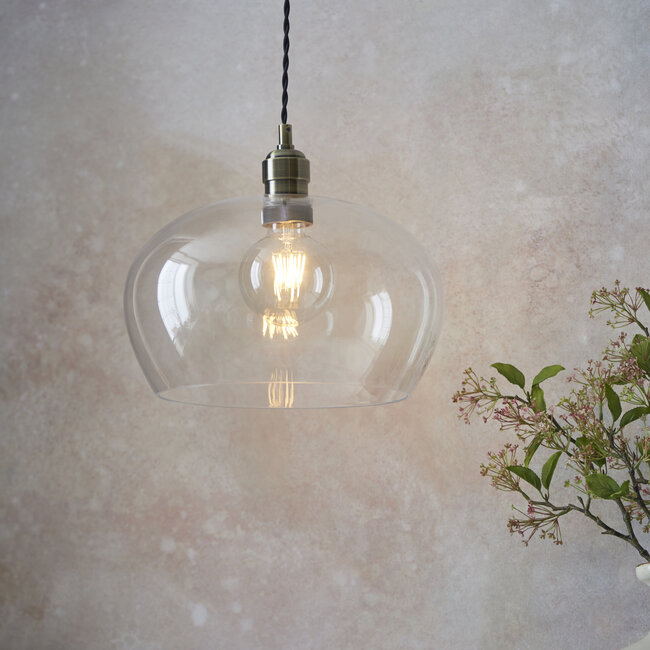 Stourton 1lt Pendant Antique Brass MED