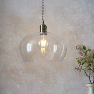 Stourton 1lt Pendant Antique Brass MED