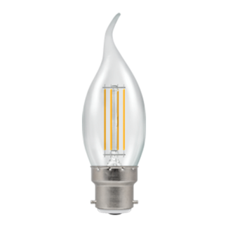 Crompton LED Filament Candle Bent Tip Clear Dimmable B15 4.2W