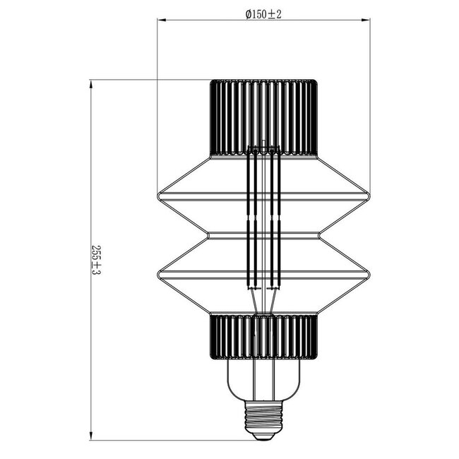 Crompton Deco LED Lantern 150mm Clear 1800k 470LM