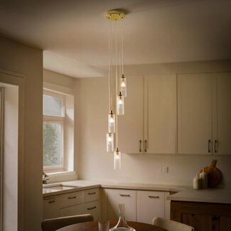 Flintstone 5 Light Cluster Gold
