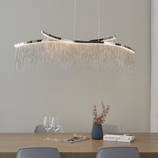 Zelma Criss Cross Pendant - Chrome