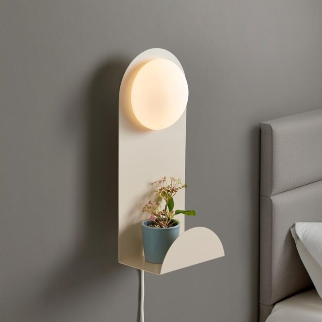 Darton Shelved Wall Light Taupe Elements