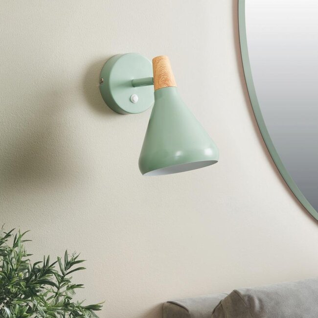 Wulster 1lt Wall Push Switch Green