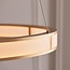 Gatsby Ribbed Hoop Pendant - Matt Br Gold