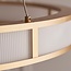 Gatsby Ribbed Hoop Pendant - Matt Br Gold