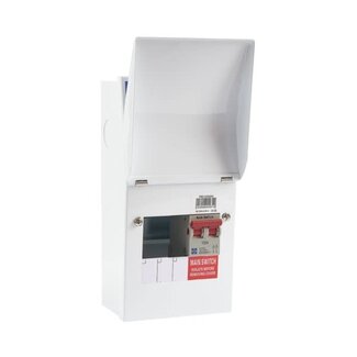 Lewden PRO-R04M 2+1 Way Pro Consumer Unit 100A Main Switch Incomer – Round Knockouts