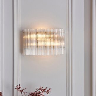 Dalarna 2lt Wall - Br Aged Brass/Clear Glass