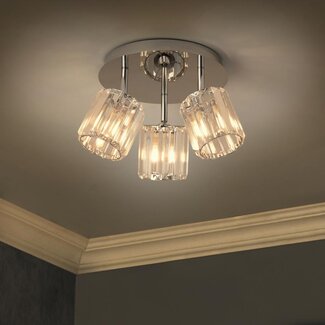 3 Light Chrome Spotlight Plate