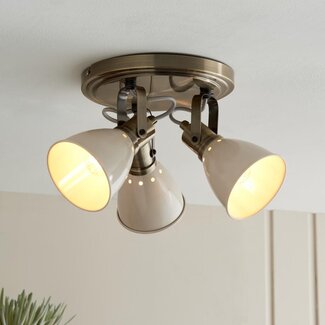 Cyrus 3 Light Spotlight Round Ivory
