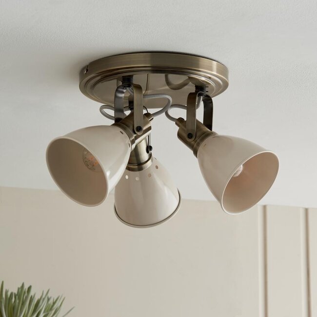 Cyrus 3 Light Spotlight Round Ivory