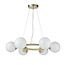Otis Ring 6lt Pendant - Satin Brass