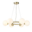 Otis Ring 6lt Pendant - Satin Brass