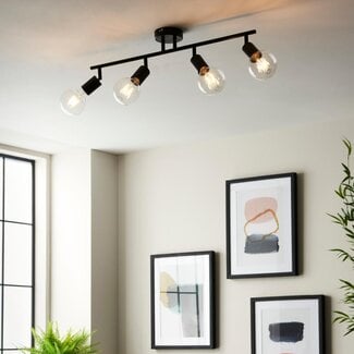 Koppla 4 Light Spotlight Bar Black