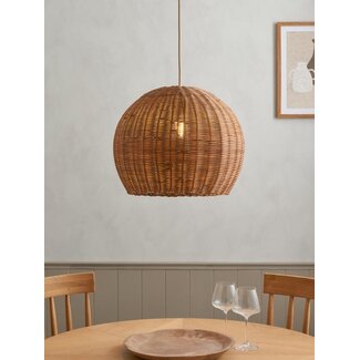 Rattan Dome Pendant, Short