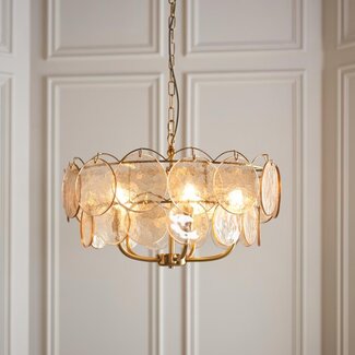 Hadlow 5lt Pendant - Br Aged Brass/Champagne