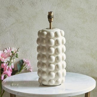 Bobble Table Base - White/Warm Brass